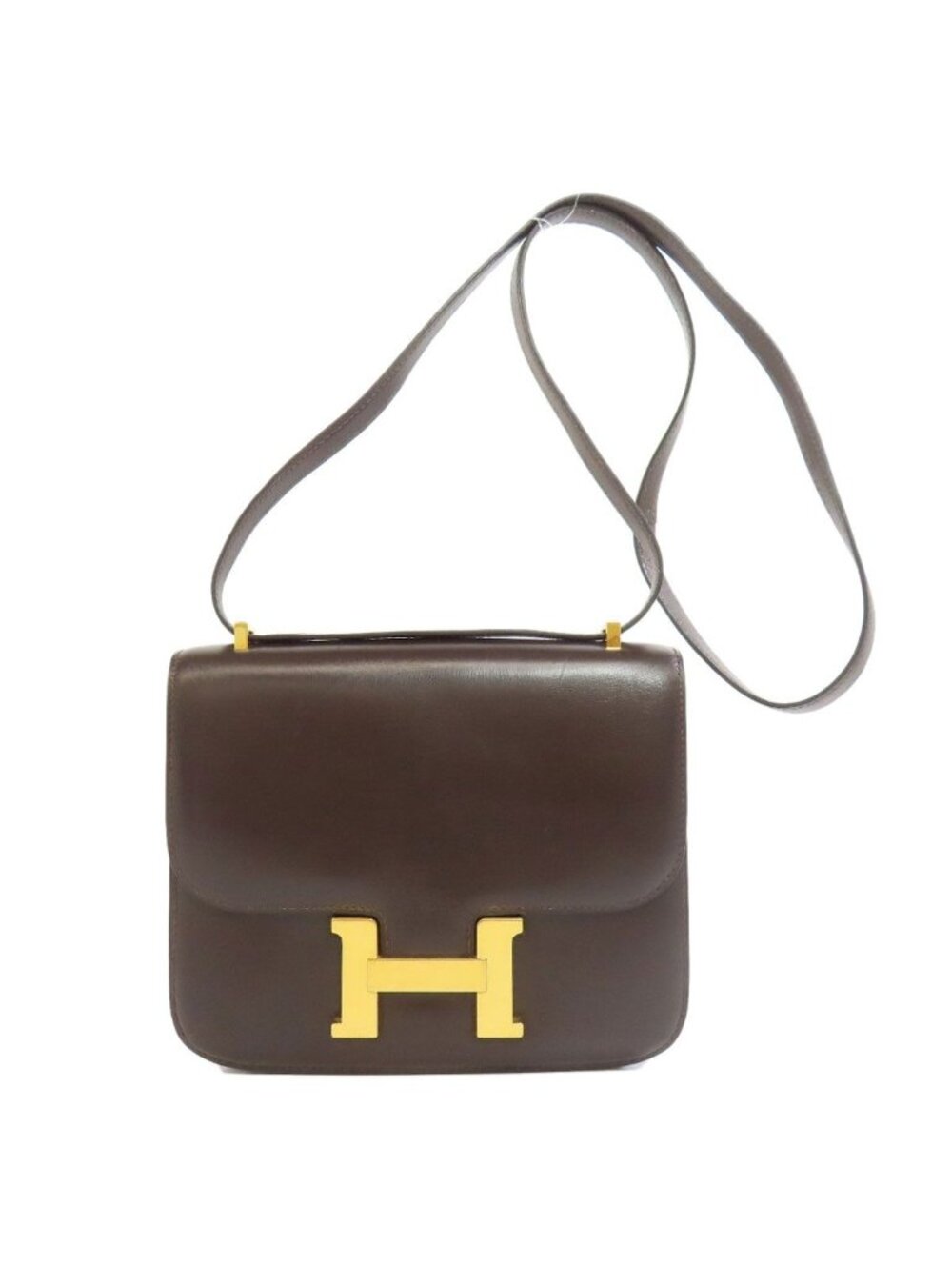 Hermes Constance Mini Gold Shoulder Bag Box Calf